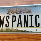 Montana vanity WS PANIC license plate West East Hispanic Spanish Latin America