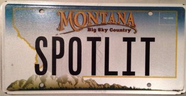 MT vanity SPOTLIghT license plate Stardom Celebrity Star TV Media Famous Actress