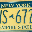 Gold Empire State license plate GNS 6726 Graphic USA NY New York City Manhattan