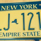 Gold Empire State license plate GLJ 1218 Graphic USA NY New York City Manhattan