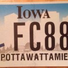 Iowa Handicap Triple 8 digit License Plate Wheelchair FC 888 Soccer Barcelona