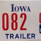 IA Trailer Dealer license plate Dealership Camper #D 1082 029 Ford Chevrolet