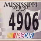Mississippi NASCAR license plate #4906 Stock Racing Car Race Sports Sprint Cup