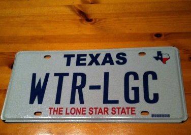 Texas vanity WaTeR LoGiC license plate TX WaterLogic Tree Plant Waste Landscape