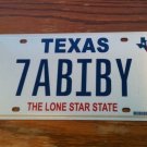 Texas vanity 7ABIBY license plate TX MY LOVE DEAR arabic Muslim Islam Pet Arab