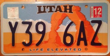 UTAH ARCHES National Park license plate Delicate Arch Moab Nature Wildlife Wild