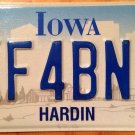 Iowa vanity KF 4 BNL license plate