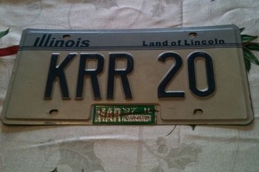 IL vanity KRR 20 license plate Kimberly Katherine Kristen Kathryn Kelly Karl Kay