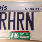 IL vanity KaR Car HoRN 1 license plate Honking Beeping Noise Danger Careful