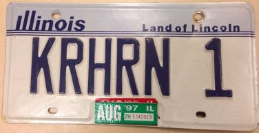 IL vanity KaR Car HoRN 1 license plate Honking Beeping Noise Danger Careful