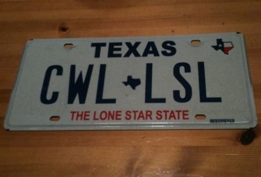 Texas vanity CWL LSL license plate Chris Charles Carol Lisa Linda Laura Larry