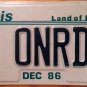 IL vanity 3 ON RoaD license plate RV Classic Muscle Car Roadster Travel Journey