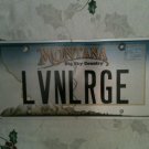 MT vanity Living Large license plate Money Rich Wealth Movie TV Rap Music Dollar
