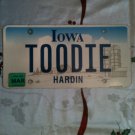 Iowa vanity TOO DIE license plate tag Death End World Hardin Suicide Life horror