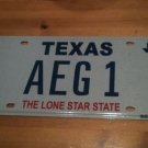 TX vanity AEG 1 license plate Allen Amanda Alice Amy Amber Andrea Anita Anthony