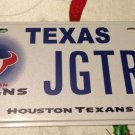 Texas Houston Texans vanity JG TRE license plate NFL John James Greg George Jim