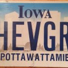vanity CHEV GIRL license plate car Chevrolet Chevy GM Camaro SS Camaro Corvette