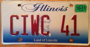 IL vanity CIWC 41 license plate Cloud Ice Water Content Meterology Weather Sky
