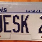 IL vanity JESus K Christ 2 license plate Religion Angel Catholic God Christian