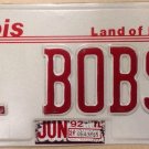 Illinois vanity 1991 BOB S license plate Robert Bobby Bobbie Rob Robbie Bobbey