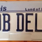 Illinois vanity BOB DEL 3 license plate Robert Bobby Rob Robby Bobbie Roberta