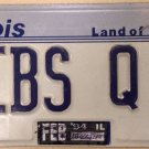 Illinois vanity DEBS Q 4 license plate Deborah Debbie Debra Debby Deb Maserati