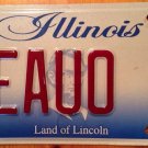 Illinois vanity DEAUO DUO 1 One license plate Two 2 Music Musician Alcohol
