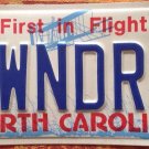 NORTH CAROLINA vanity WoNDeR license plate Woman Music 7 Wonders Of World Boys