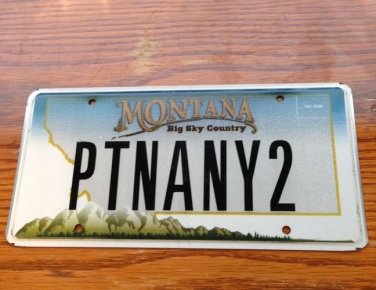 Montana vanity Part Time Nanny 2 license plate Child Care Childcare Kid Children