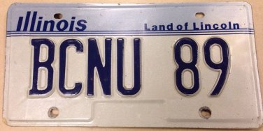 IL vanity BCNU Be Seeing You 1989 license plate Bye Bye Later Goodbye Farewell