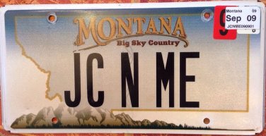 MT vanity Jesus Christ N ME license plate Religion God Lord Catholic Christian