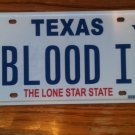 Texas vanity BLOODY Blood license plate Mary diamond war Sunday Eye red vampire