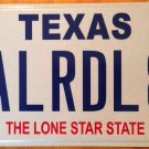 Texas vanity ALl aRe DELayed license plate Greg Gary Frank Late