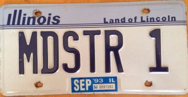 Illinois vanity MaDSTER 1 license plate Madeline Skater Blonde Woman Mad Crazy