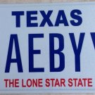 Texas vanity SAY BYE license plate Farewell Die Travel Move Divorce Separation