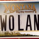 Montana vanity TWO LANE license plate Freedom Highway Road Street Traffic Car