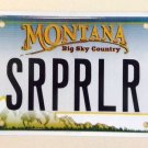 Montana vanity SR PARLOR license plate Parlour Pizza Perler Perlor room