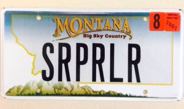 Montana vanity SR PARLOR license plate Parlour Pizza Perler Perlor room