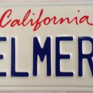 California vanity DELMER J license plate Delmor Delmore Delmar