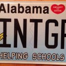AL Helping Schools vanity INTeGRaTe license plate Races Racial Calculus Maths