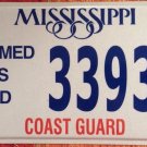 Retired Coast Guard US Armed Forces license plate Ship Military