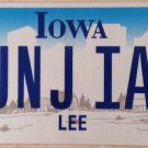 Iowa vanity JNJ IA license plate Johnson & Johnson John Jack Jim Jill Jody