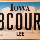 Iowa vanity 1968  Mercury COUGAR license plate muscle car hot rod classicCOURaGe