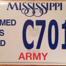 Retired Army US Armed Forces license plate Infantry Military Soldier War Medal