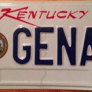 KY Army vanity GENA 1 license Plate Regina Gina Geena Jina Genevieve Jena