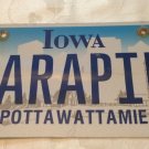 Iowa vanity SARA PIE license plate IA Sarah Sally Zara Sadie Sasa name dessert