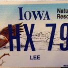 Rare Iowa Natural Resources Eagle Motorcycle license plate Harley bike biking