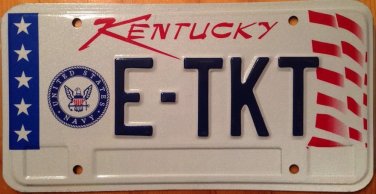 Navy vanity E - TicKeT license Plate Airline Flight Plane Etiquette Polite
