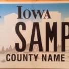 Iowa Navy and Marine Corps Medal license plate sample War Military Award