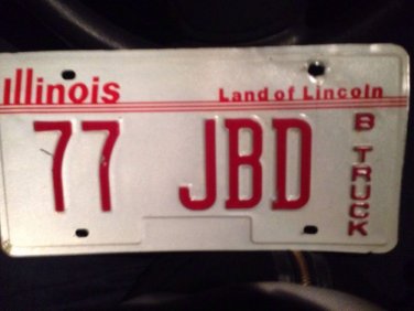 Vanity 77 JBD license plate Jackie Joan Jules Jess Joel Jorge Jeff Joshua Jerry